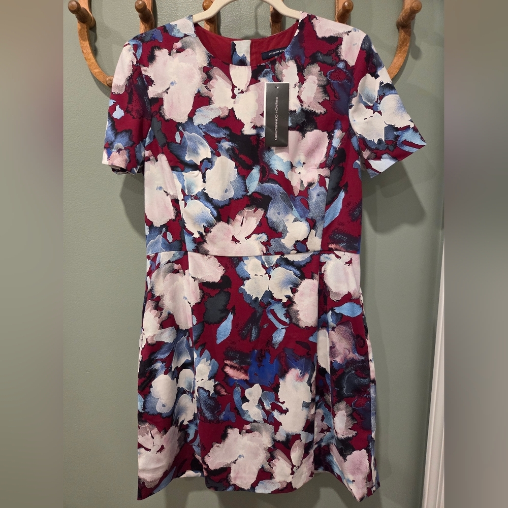 French Connection Eleanor short sleeve floral sheath dress NWT